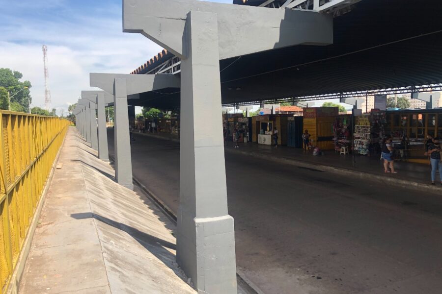 Metrobus realiza obra de recuperação da cobertura do Terminal Novo Mundo