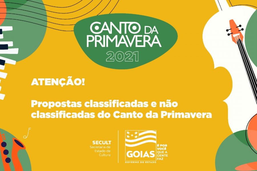 Cultura divulga classificados do Canto da Primavera