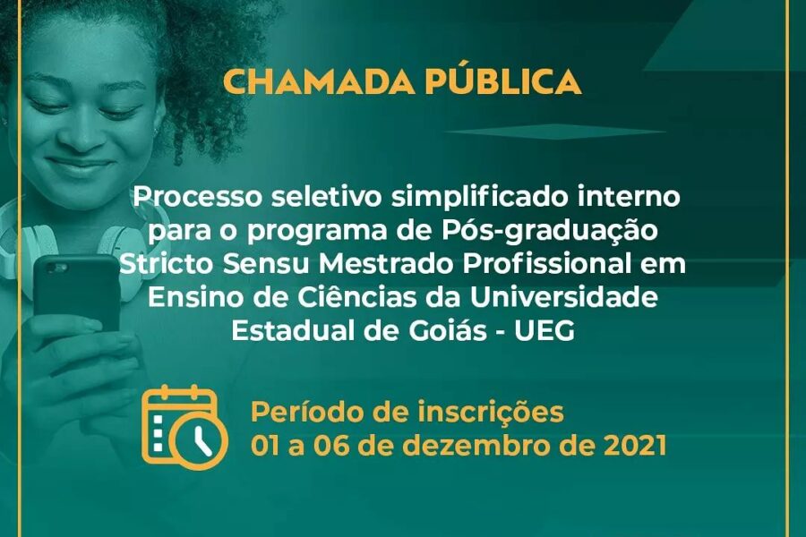 Seduc seleciona professores para programa de Mestrado em Ensino de Ciências