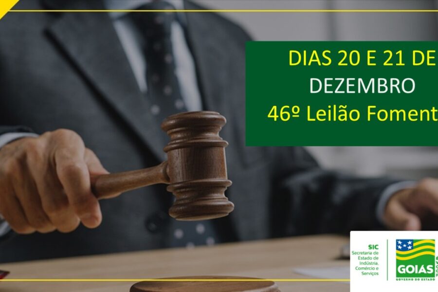 Governo realiza 46º leilão Fomentar em dezembro