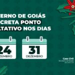 Dias 24 e 31 de dezembro serão ponto facultativo no Estado