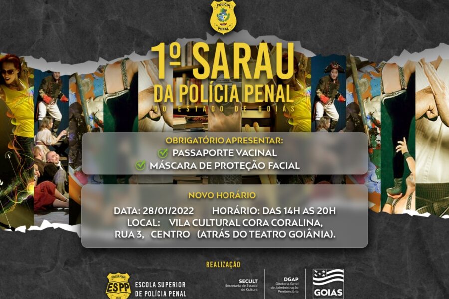 Administração Penitenciária e Secult promovem 1º Sarau da Polícia Penal, nesta sexta (28)