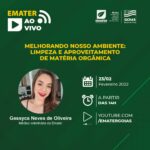 Emater transmite live sobre aproveitamento de matéria orgânica