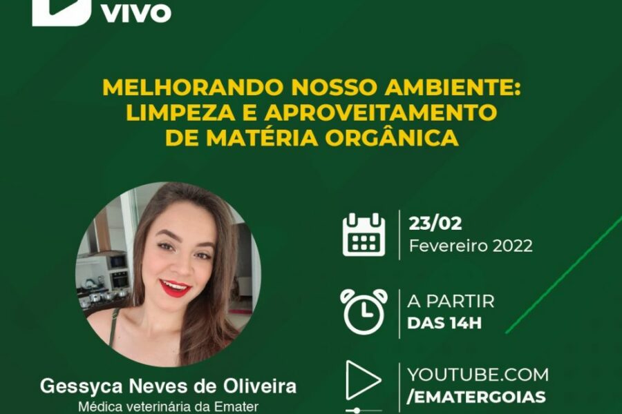 Emater transmite live sobre aproveitamento de matéria orgânica