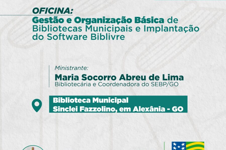 Secult Goiás promove oficina sobre gestão de bibliotecas municipais em Alexânia