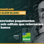 Secult reenvia ao banco pagamentos de editais da Lei Aldir Blanc