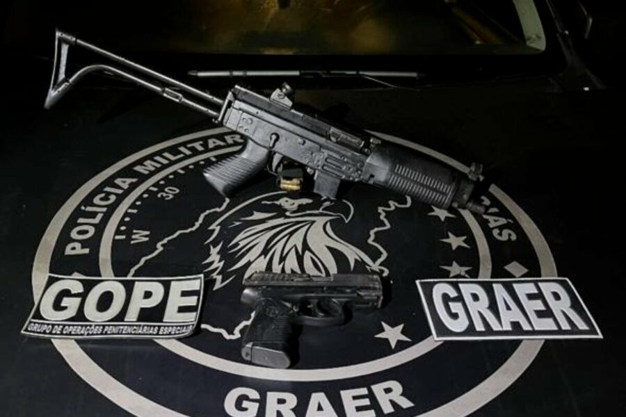 Ação conjunta entre as polícias Penal e Militar resulta na apreensão de armas de fogo
