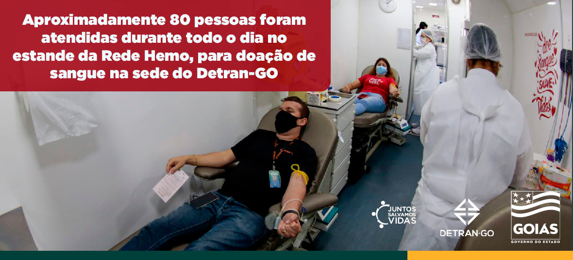 Cerca de 80 pessoas foram atendidas durante no estande da Rede Hemo no Detran