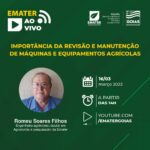 Emater transmite live sobre importância de revisão e manutenção em máquinas agrícolas