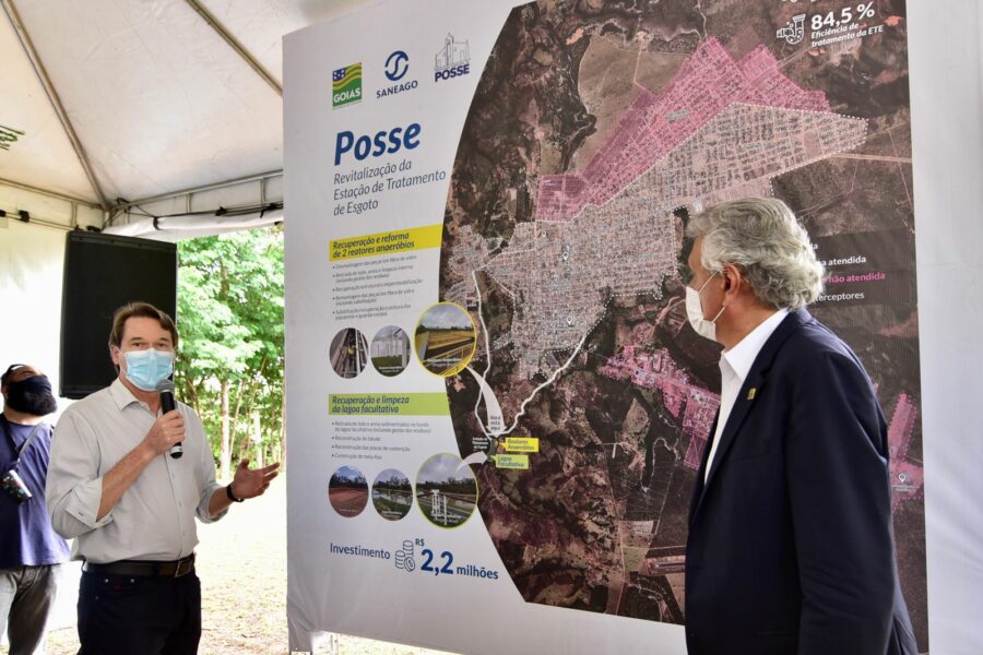 Em Posse, Caiado inaugura obras da Saneago e confere serviços do Expresso Correios