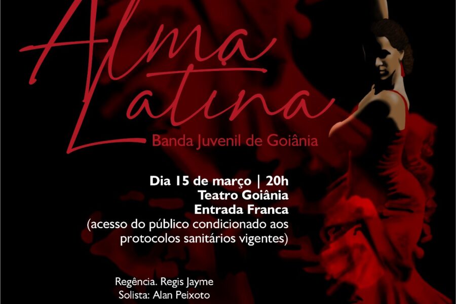 Banda Juvenil de Goiânia apresenta Alma Latina no palco do Teatro Goiânia