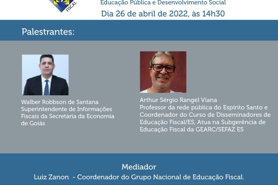 Economia participa de webinário nacional de Educação Fiscal sobre FUNDEB e IPM