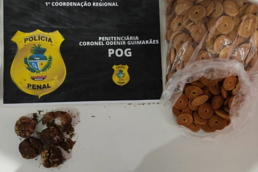 Mãe é presa ao tentar repassar drogas ao filho na Penitenciária Odenir Guimarães