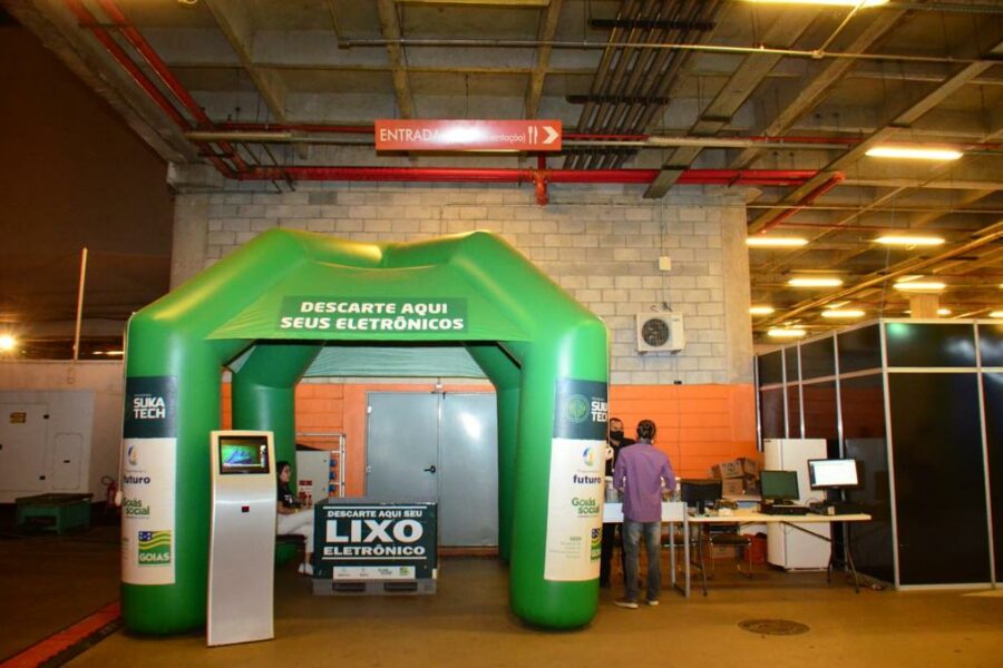 Programa Sukatech recebe resíduos eletrônicos, durante a Campus Party Goiás
