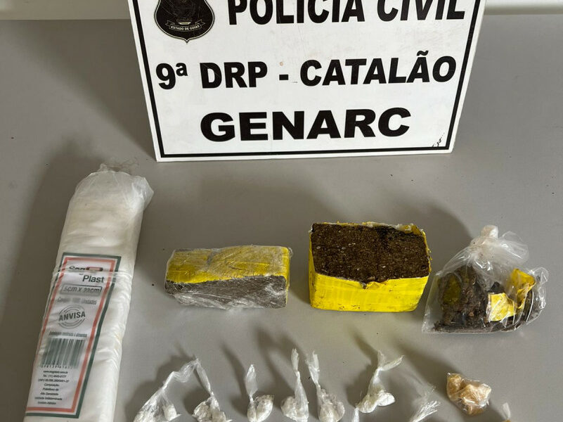 Operação em Catalão prende trio suspeito de tráfico de drogas