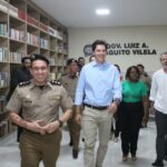 Daniel Vilela inaugura biblioteca e biometria facial em colégio estadual