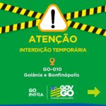 Goinfra interdita GO-010 para reparos em ponte