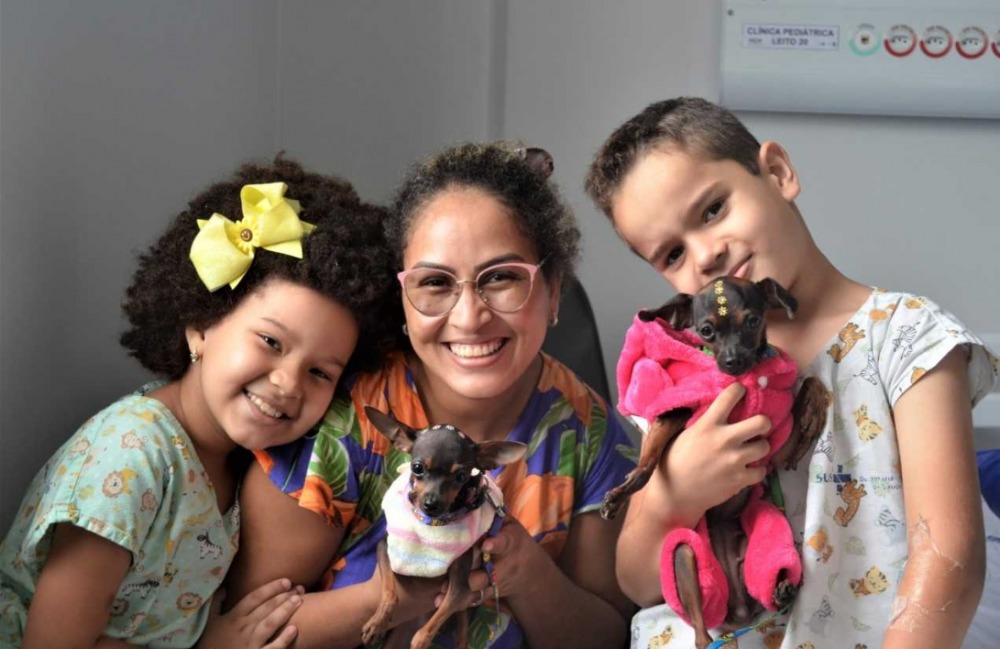 Pet terapia auxilia no tratamento de pacientes no HCN