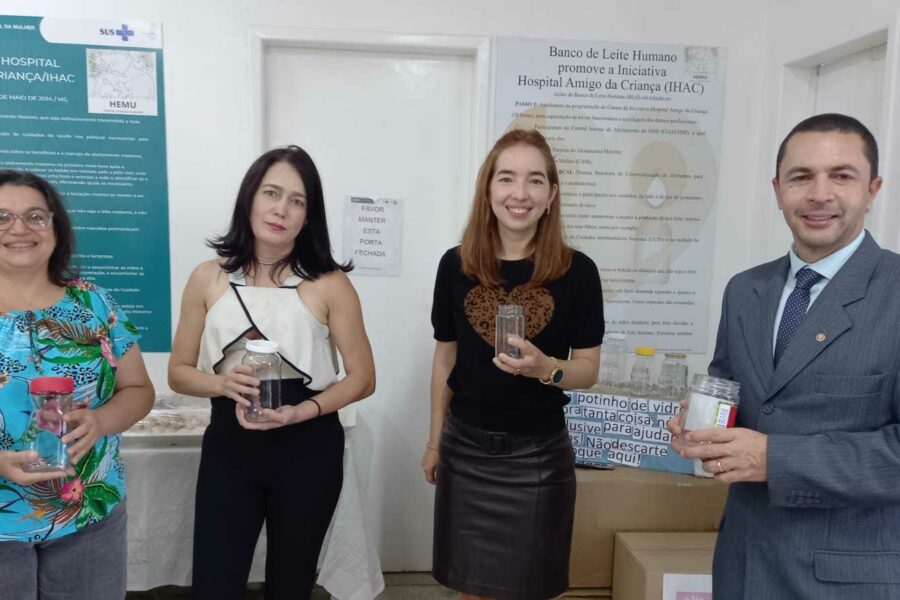 Banco de Leite do Hospital da Mulher recebe doação de frascos de vidro