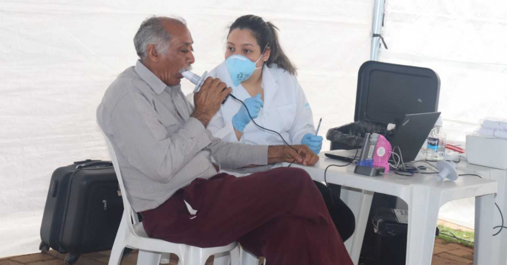 Saúde na Praça alerta para prevenção de problemas respiratórios