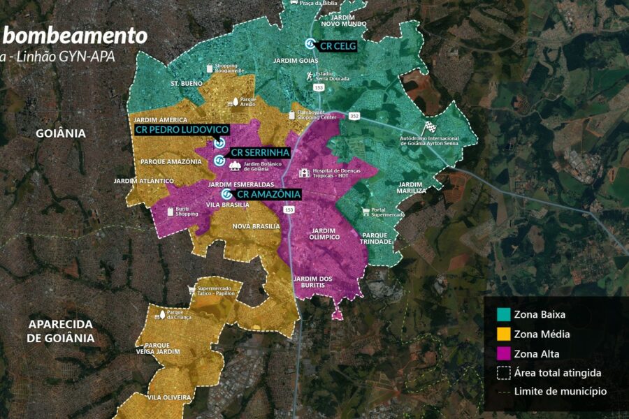 Começam as obras no Linhão Gyn-Apa de abastecimento de água