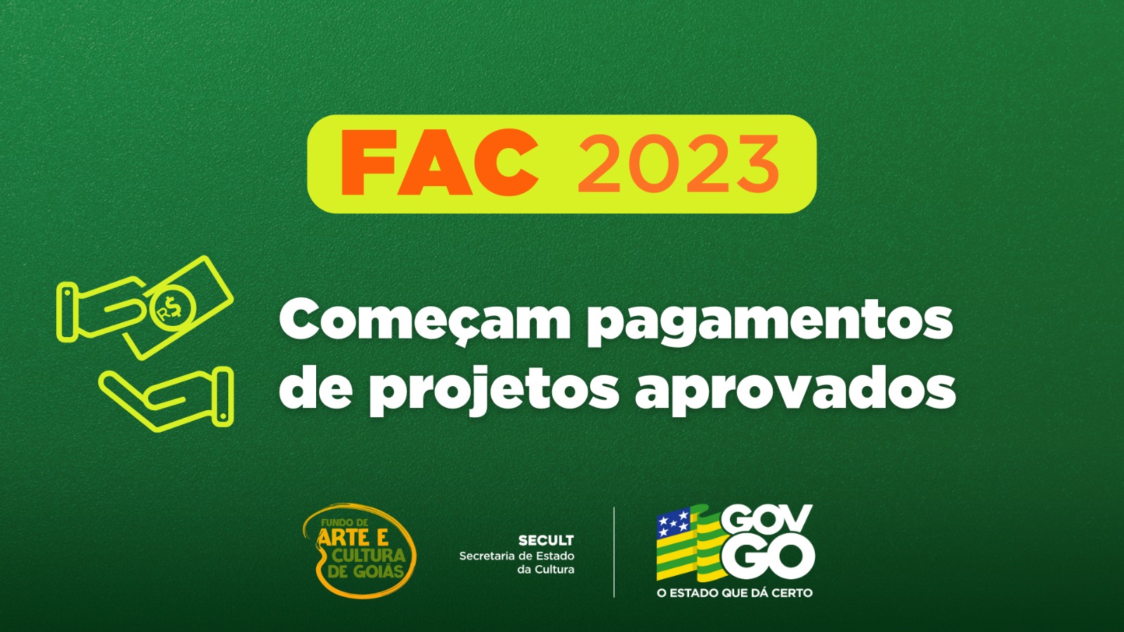 Governo de Goiás começa pagamento do FAC 2023