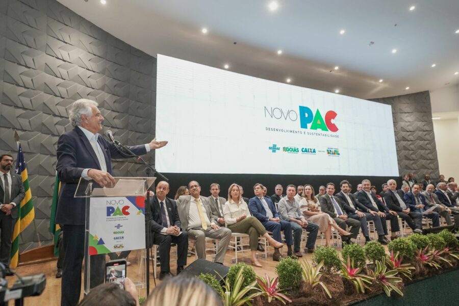 Caiado destaca a parceria com o governo federal no lançamento do PAC