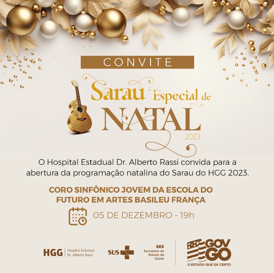 Sarau do HGG vai celebrar Natal com programação especial