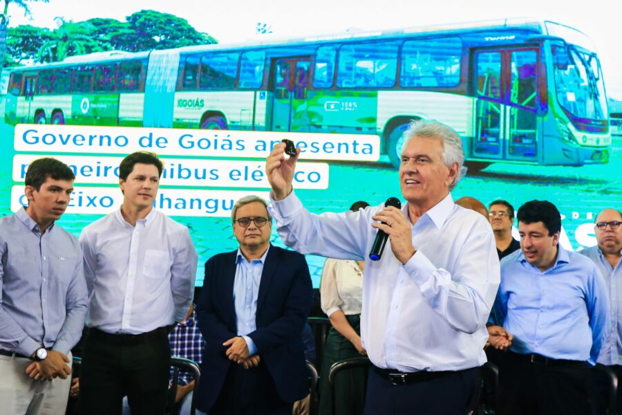 Primeiro ônibus elétrico do Eixo Anhanguera chega a Goiânia