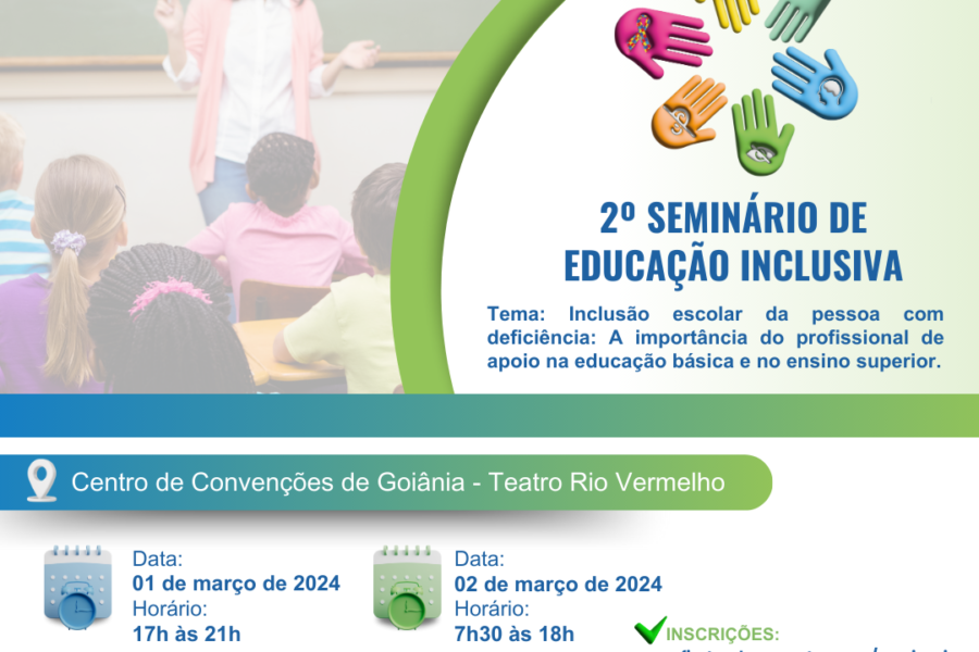 2º Seminário de Educação Inclusiva recebe inscrições até esta quarta