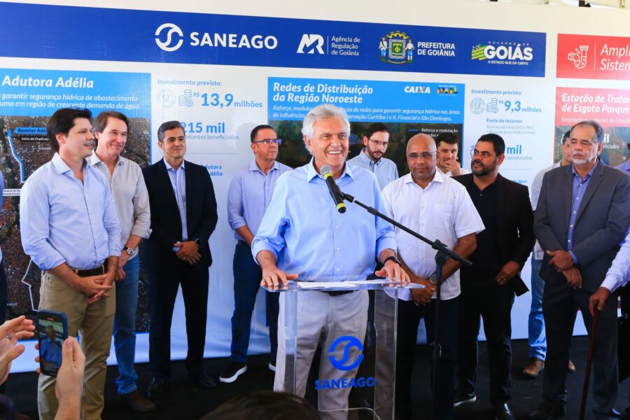 Caiado lança obras de ampliação dos sistemas de abastecimento de água e esgoto