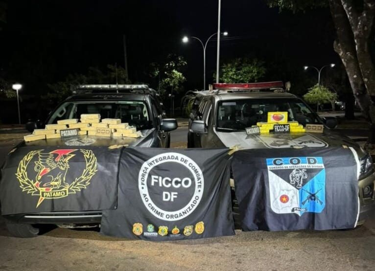 Ação integrada das polícias de GO e DF apreende 26 kg de cocaína