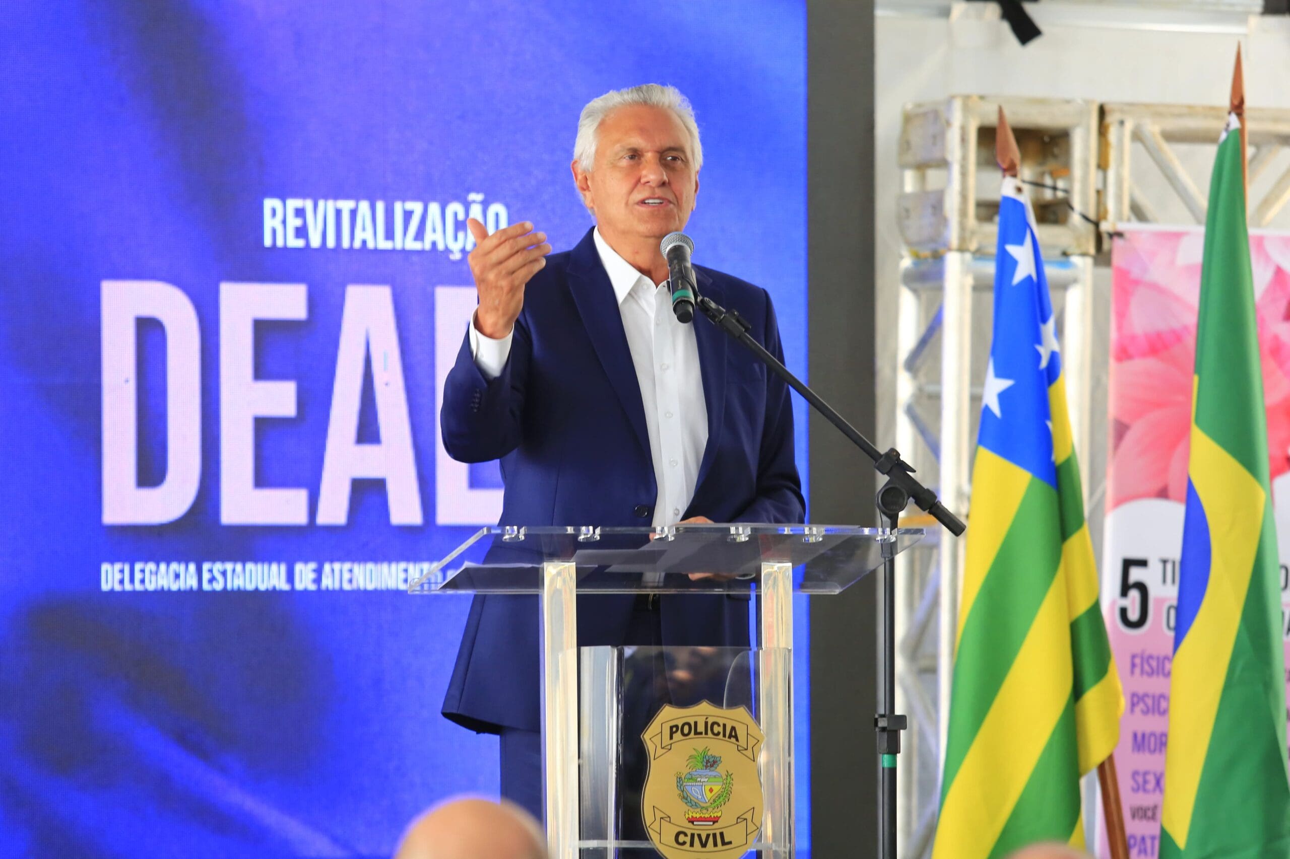 Caiado inaugura ampliação da Delegacia da Mulher