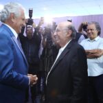 Caiado prestigia Henrique Meirelles em lançamento de livro