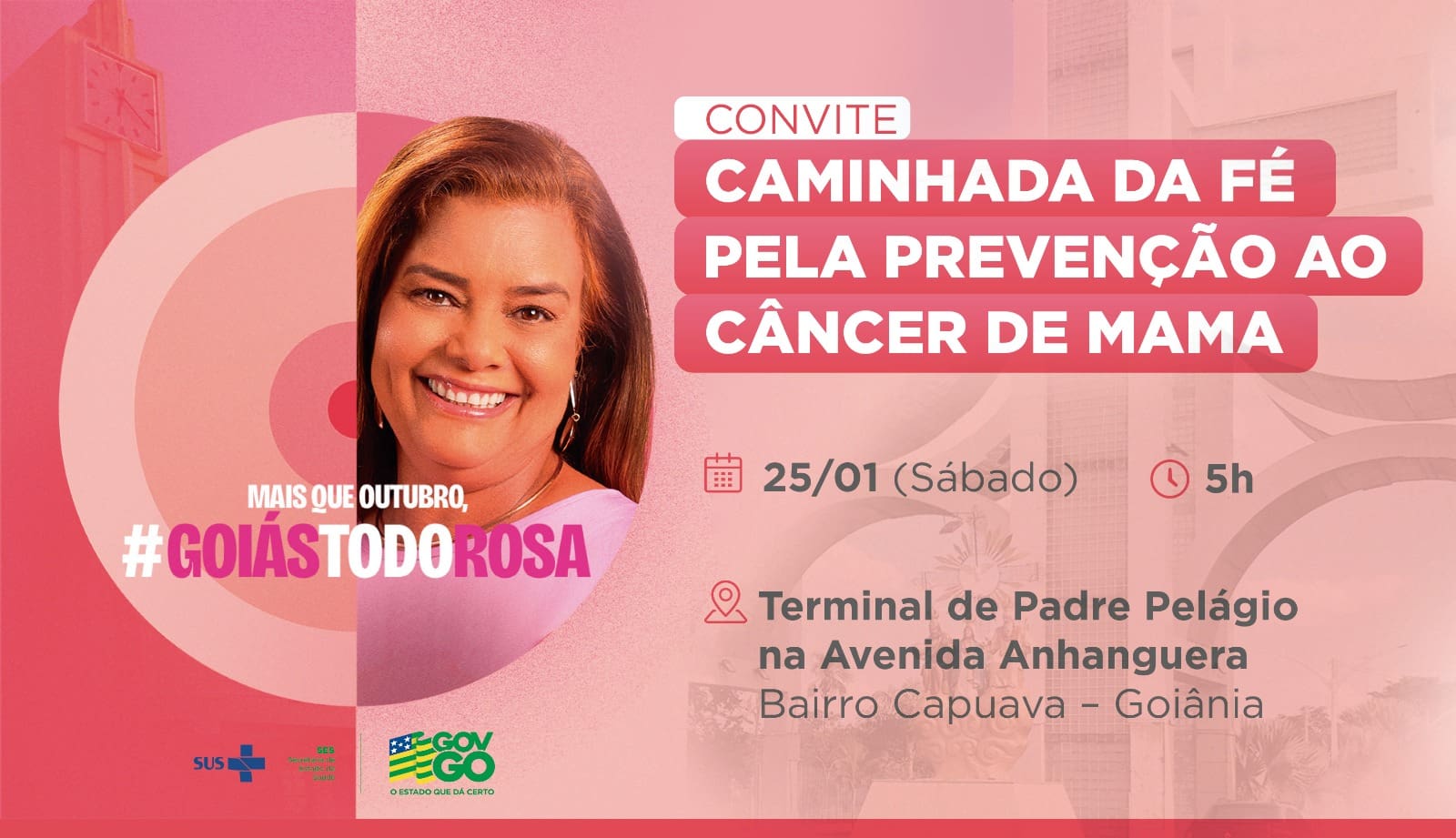 Goiás Todo Rosa realiza Caminhada pela prevenção ao Câncer de Mama