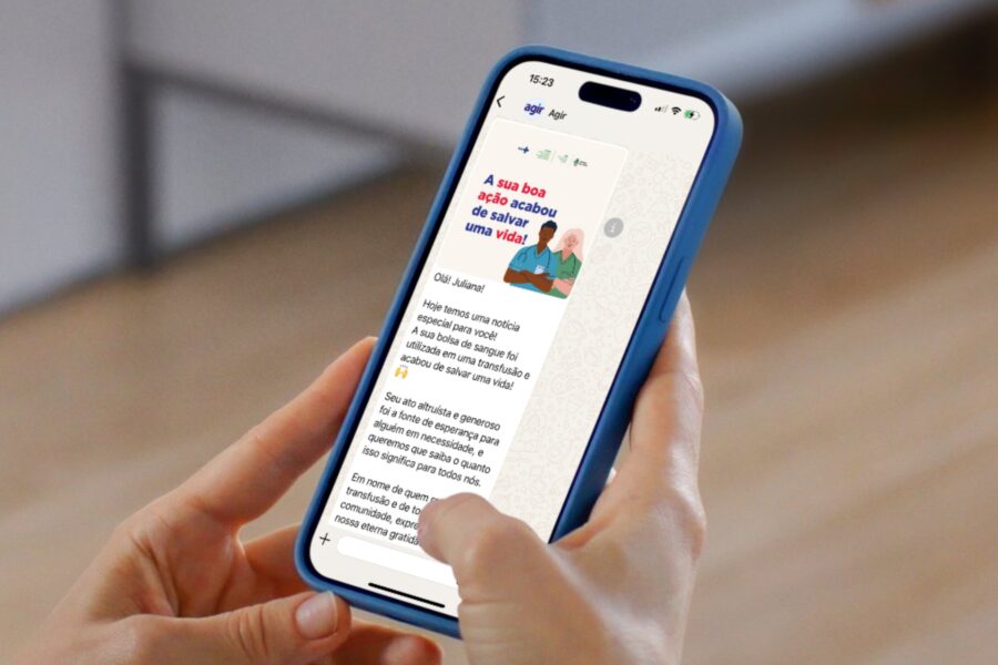 Com ajuda do WhatsApp, Hugol transforma experiência do doador de sangue