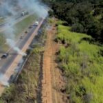 Aceiros queimados previnem incêndios em parques estaduais