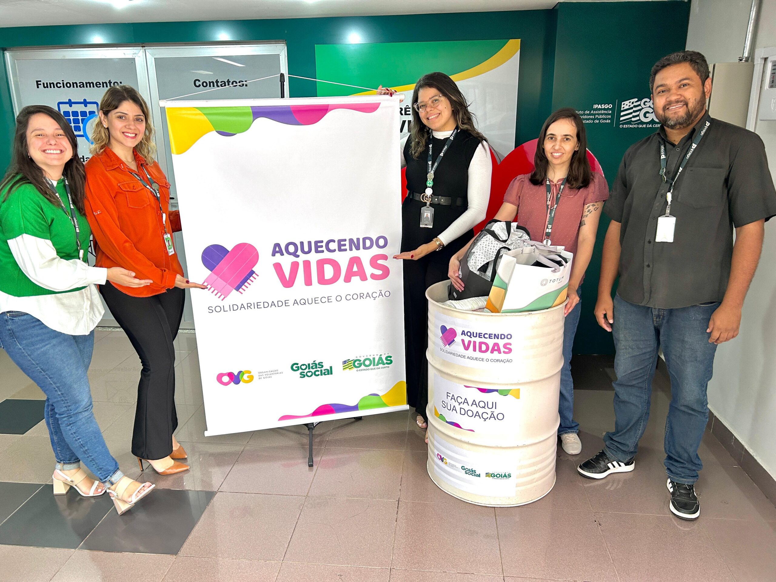 Ipasgo Saúde recebe doações da campanha Aquecendo Vidas 2025