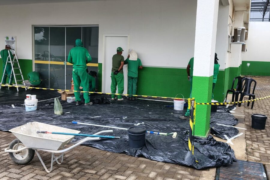 Reeducandos reformam Hospital de Luziânia