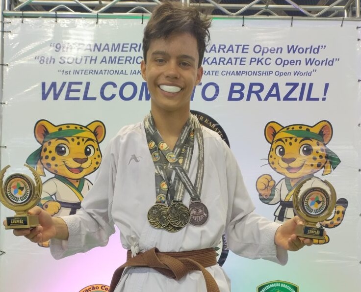 Davi Tolentino conquista quatro pódios no Campeonato Pan-Americano de Karatê