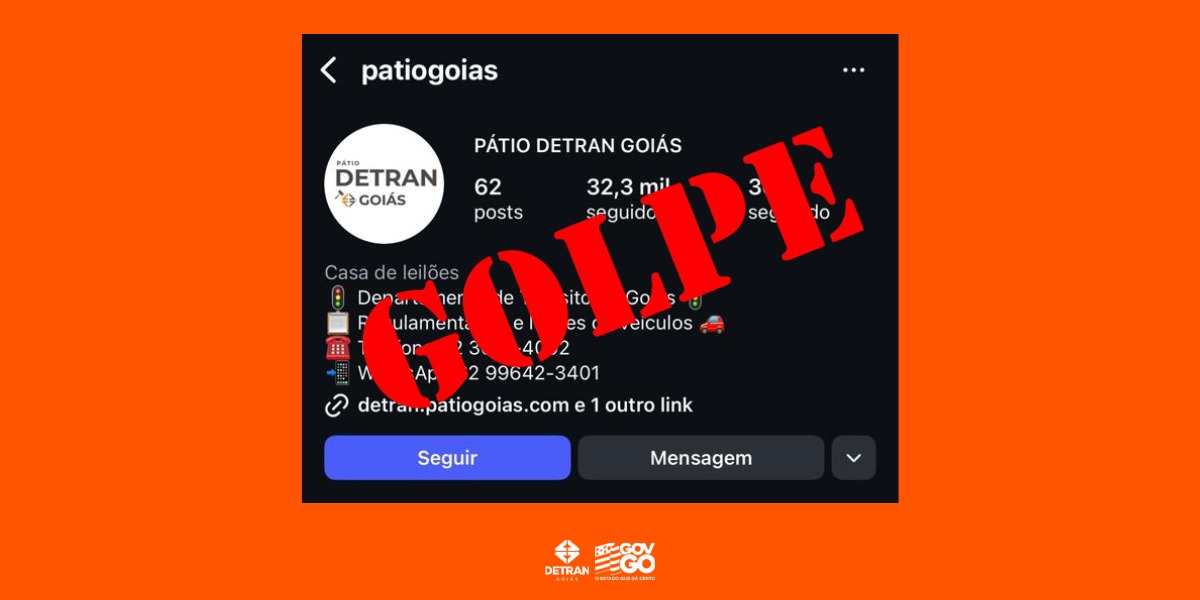 Golpe! Sites e perfis do Instagram usam nome do Detran pra divulgar falsos leilões
