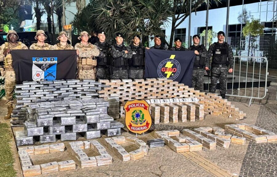 Operação da PF e PMGO resulta na maior apreensão de cocaína já realizada em Goiás