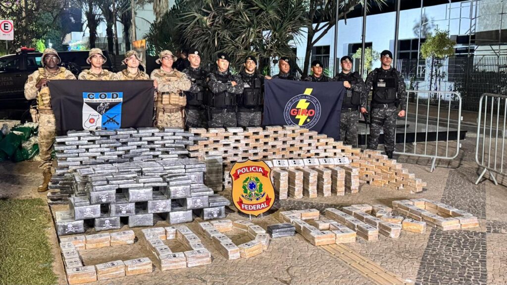 Operação da PF e PMGO resulta na maior apreensão de cocaína já realizada em Goiás