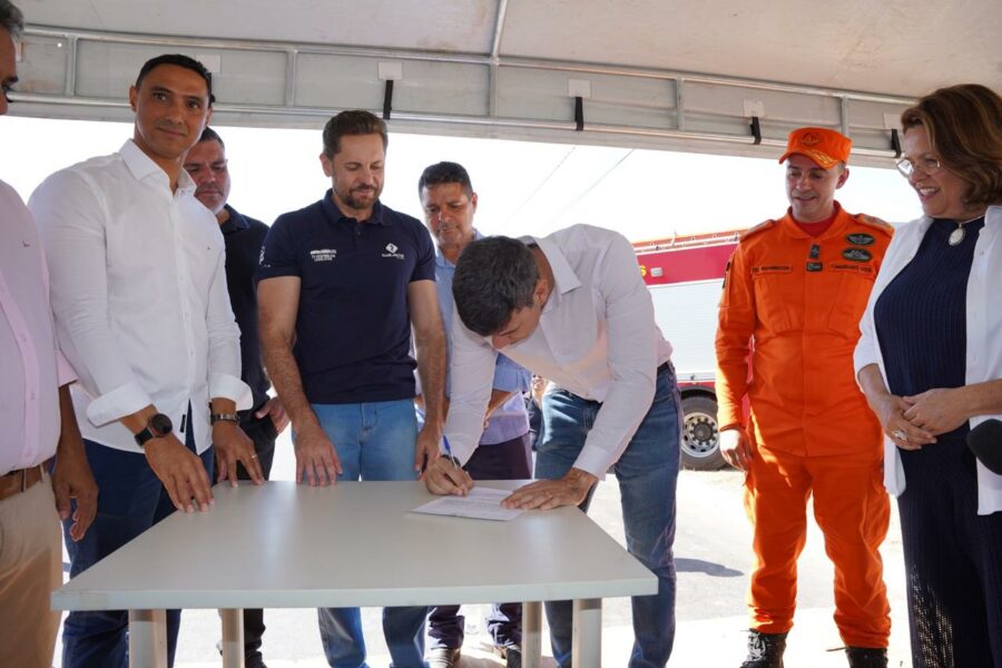 Goinfra e Bombeiros assinam OS para construção de posto avançado em Aragarças