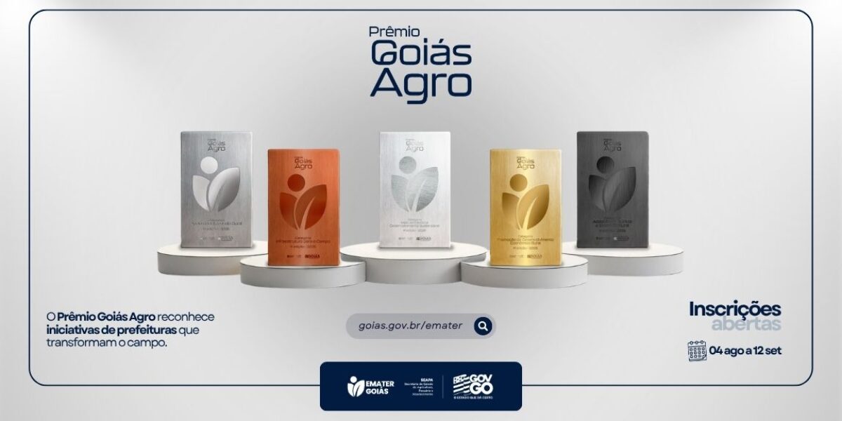 Emater abre inscrições para o Prêmio Goiás Agro