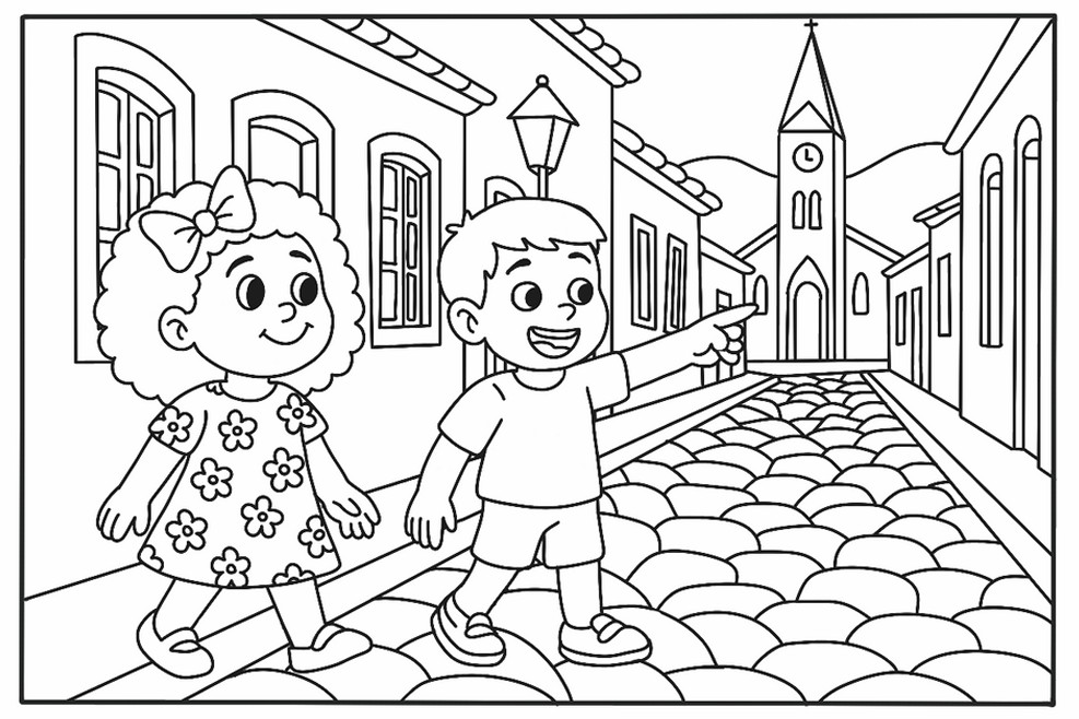 Livro de colorir comemora 300 anos da cidade de Goiás