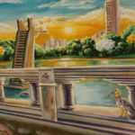 Alunos de Artes Visuais do Basileu França abrem exposição que aborda a vida urbana 