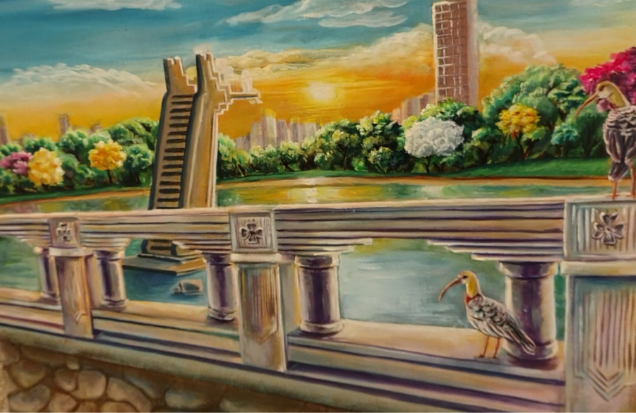 Alunos de Artes Visuais do Basileu França abrem exposição que aborda a vida urbana 