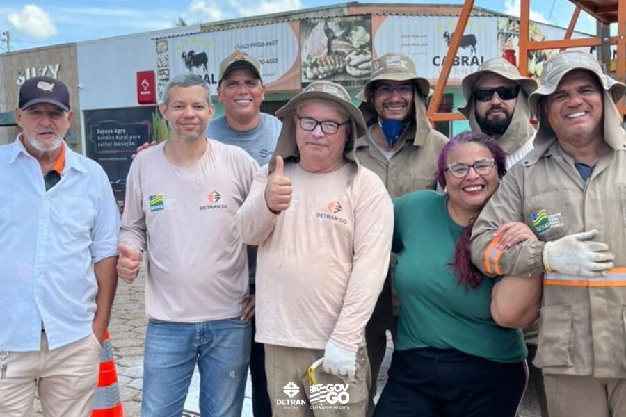 Sinaliza Goiás em Varjão reforça segurança no trânsito