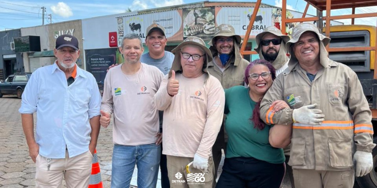 Sinaliza Goiás em Varjão reforça segurança no trânsito
